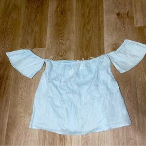 Off Shoulder Linen Top